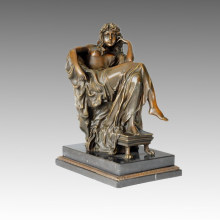 Classical Figure Statue Thinker Bronze Sculpture, Carpeaus TPE-010
